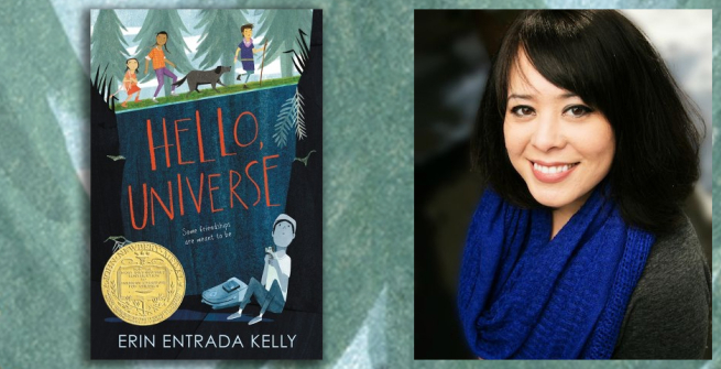 Author Erin Kelly and her book Hello Universe