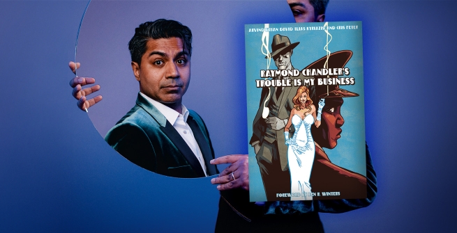 Author Arvind Ethan David and his graphic novel, Trouble is My Business