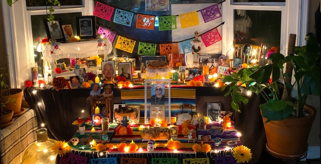 Author's Altar for Day of the Dead or Dia de los Muertos
