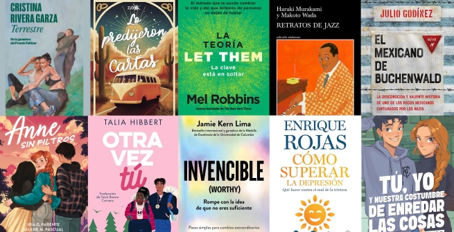 collage of ten books