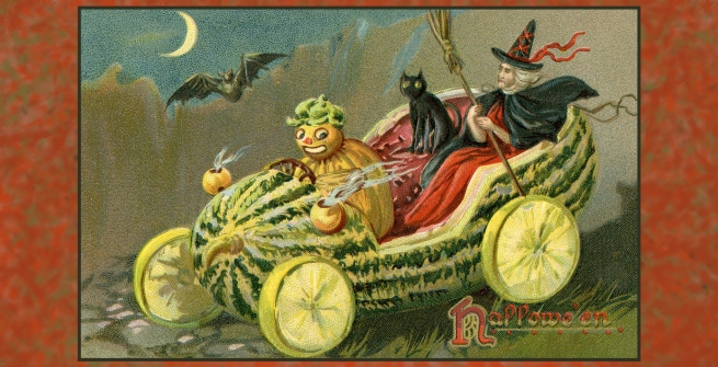 vintage halloween postcard