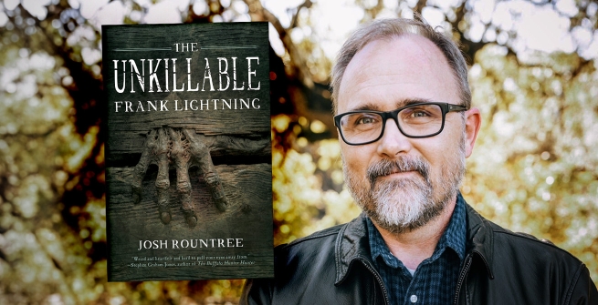 Author Josh Rountree and his latest book, The Unkillable Frank Lightning
