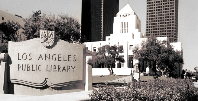 The east lawn and the eastern exterior of Central Library
