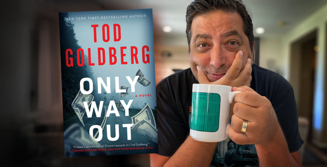 Author Tod Goldberg and his latest book, Only Way Out