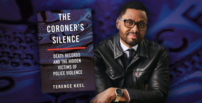 Author Terence Kell and his latest book, The Coroner's Silence: Death Records and the Hidden Victims of Police Violence