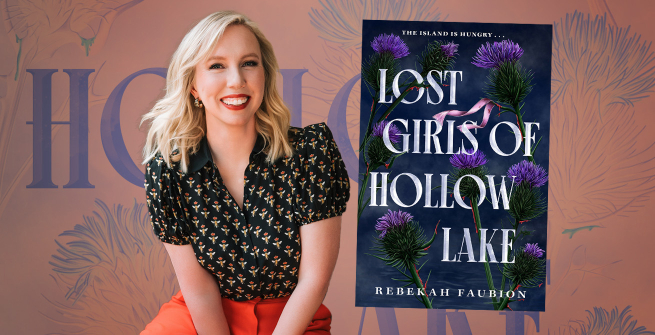 Author Rebekah Faubion and her latest novel, Lost Girls of Hollow Lake