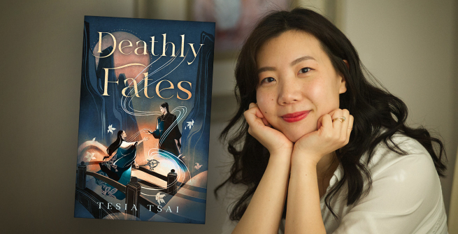 Author Tesia Tsai  and her debut novel, Deathly Fates