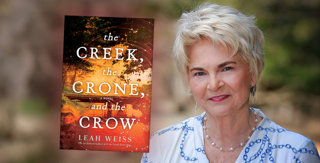 Author Leah Weiss and her latest novel, The Creek, the Crone, and the Crow