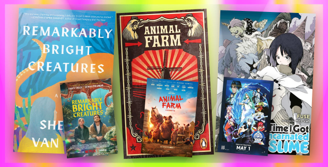 Collage of films and their adapted books