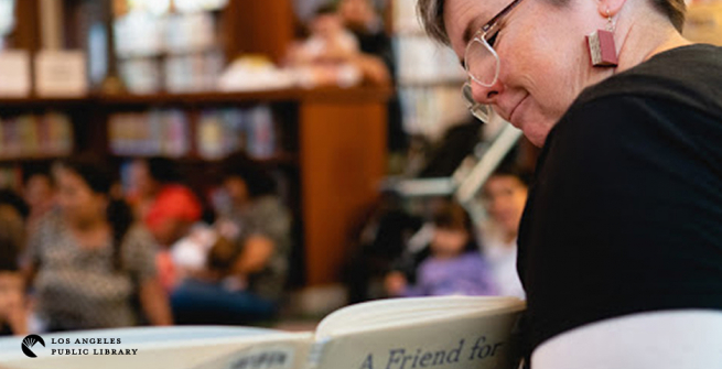 Jenn Bailey reading her book, A Friend for Henry 