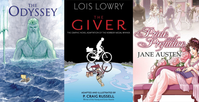 3 graphic novel book covers