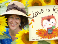 Author Laura Sassi and her latest book, Love is Kind