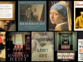Collage of books about notorious art thefts