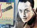 Colorized photo of Albert Camus and his novel, The Stranger