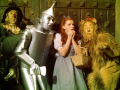 Lobby card from the original 1939 release of The Wizard of Oz featuring Judy Garland, Ray Bolger, Jack Haley and Bert Lahr