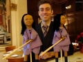 Jesse Kingsley with two puppets