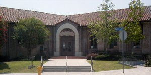 Exterior view of the R.L. Stevenson Library