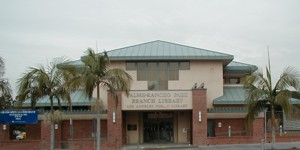 Exterior view of the Palms - Rancho Park branch