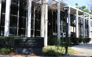 Exterior view of the Van Nuys Library