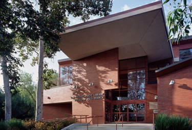 Exterior view of the Woodland Hills Library