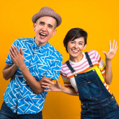 portrait of the music duo 123 Andrés