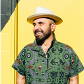 Lucky Diaz wearing a hat.