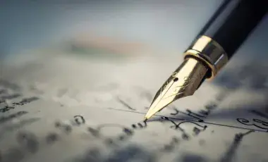 fountain pen writing on paper