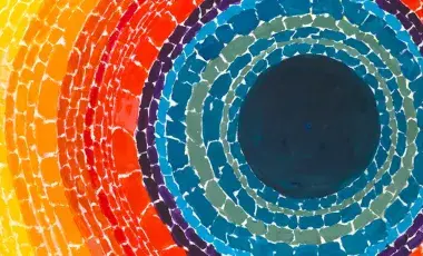 Partial shot of Alma Thomas's The Eclipse