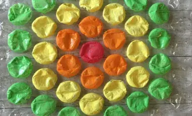 bubble print rainbow