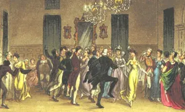 Regency era dance illustration