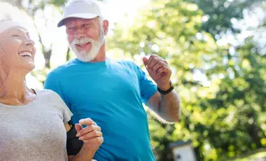 Seniors walking