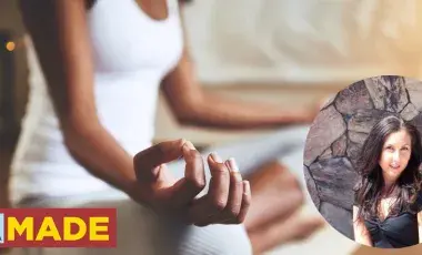 staci mintz and a person in a yoga pose