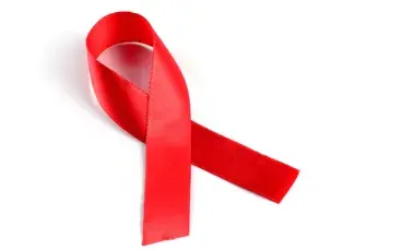red HIV ribbon symbol