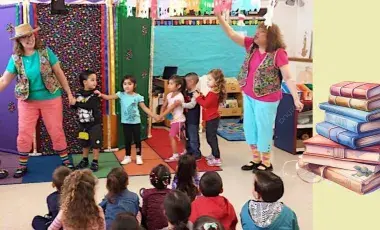 flights of fantasy group doing storytime