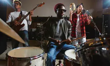 band playing instruments