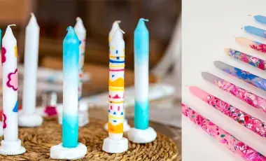 candles hand painted 