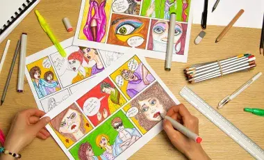 Hand drawing comic art