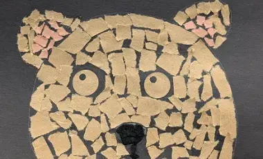 bear paper mosaic 