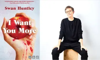 book cover of I want you more and author swan huntley headshot