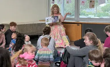Ms. Pickle reading to children