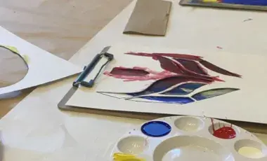 lucha libre mask stencil with paint