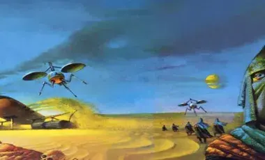 Animated Figures in a desert