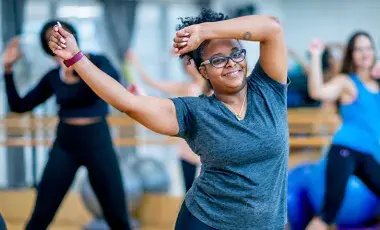 people dance exercising