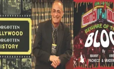 Author and the cover of his book