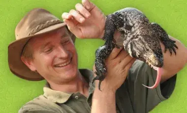 Thor holds a bearded dragon