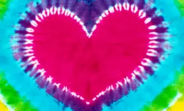 a tie dye heart