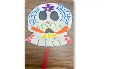 Dia de los Muertos paper plate mask 
