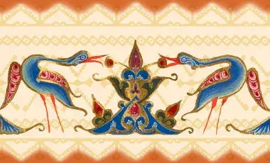 cranes from 12th century manuscript 