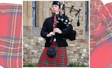 John McLean Allan playing the Bagpipes