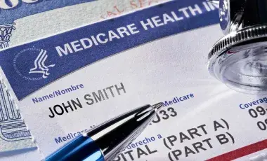 closeup photo of a Medicare card